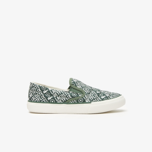 Children's Lacoste x Netflix Jump Serve Slip Textile Slip On
