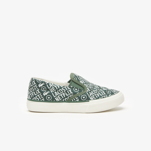 Infants' Lacoste x Netflix Jump Serve Slip Textile Slip On