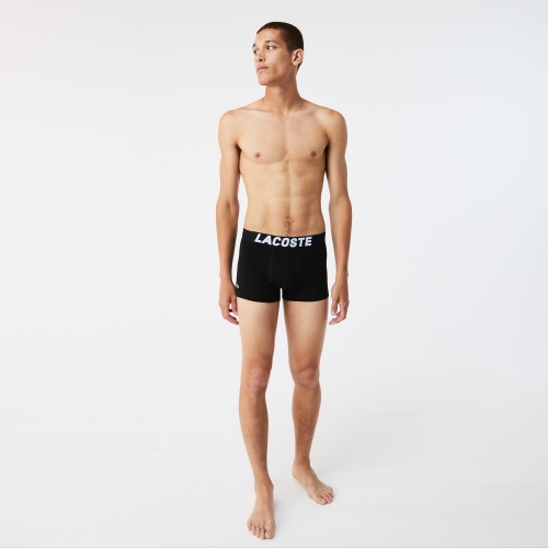 Men's Lacoste Branded Jersey Trunk Three-Pack
