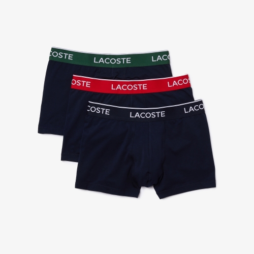 Pack Of 3 Navy Casual Boxer Briefs With Contrasting Waistband