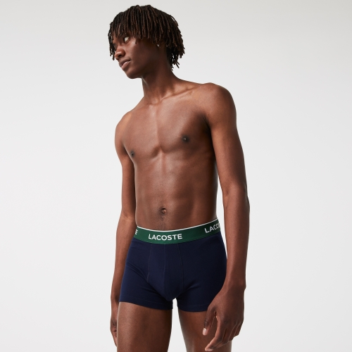 Pack Of 3 Navy Casual Boxer Briefs With Contrasting Waistband