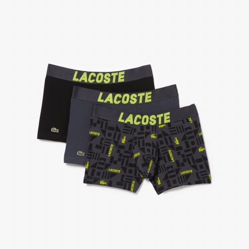 Men's Lacoste Nautical Print Trunk Three-Pack
