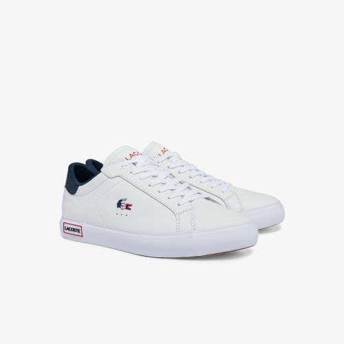 Men's Powercourt Leather Tricolor Sneakers