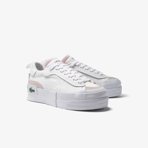 Women's Lacoste L004 Platform Textile Colorblock Sneakers