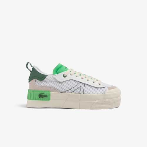 Women's Lacoste L004 Platform Textile Heel Pop Sneakers