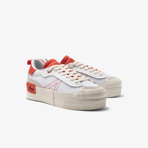 Women's Lacoste L004 Platform Textile Heel Pop Sneakers