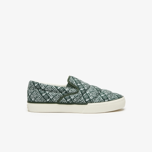 Men's Lacoste x Netflix Jump Server Slip Textile Slip On
