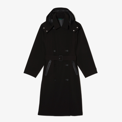 Women's Lacoste Oversized Water-Repellent Hooded Trench Coat