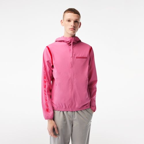 Men's Lacoste Zipped Windbreaker in Recycled Fabric