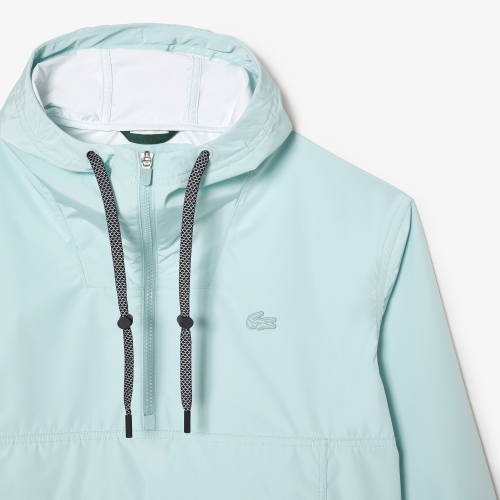 Men's Lacoste Pull-on Windbreaker with Kangaroo Pocket