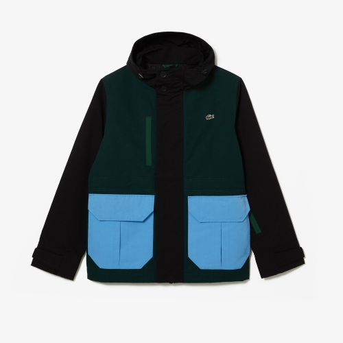 Men's Lacoste Water-Repellent Color-block Twill Jacket