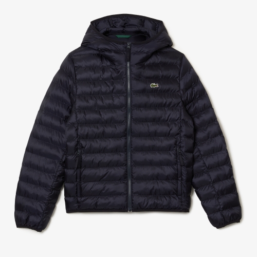 Men's Lacoste Quilted Hooded Short Jacket