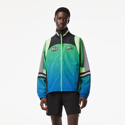 Men's Lacoste Ombré Checkerboard Print Track Jacket