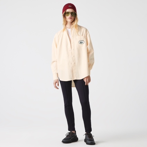 Women's Lacoste Oxford Cotton Oversized Shirt