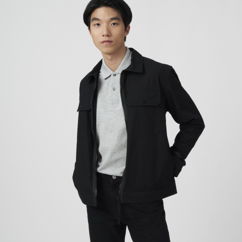 Men's Lacoste Water-Repellent Zip Canvas Overshirt