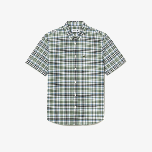 Men's Regular Fit Short Sleeve Check Shirt