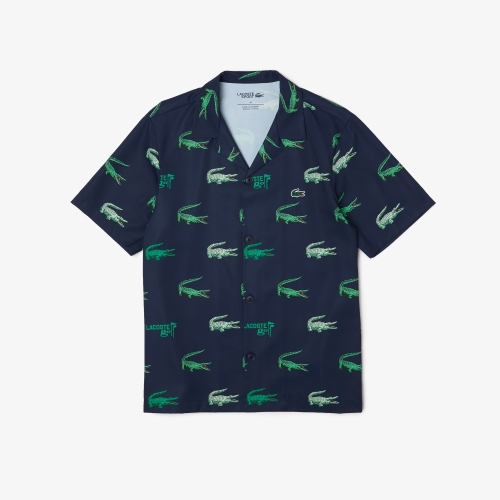 Men's Lacoste Golf Printed Short-Sleeved Shirt