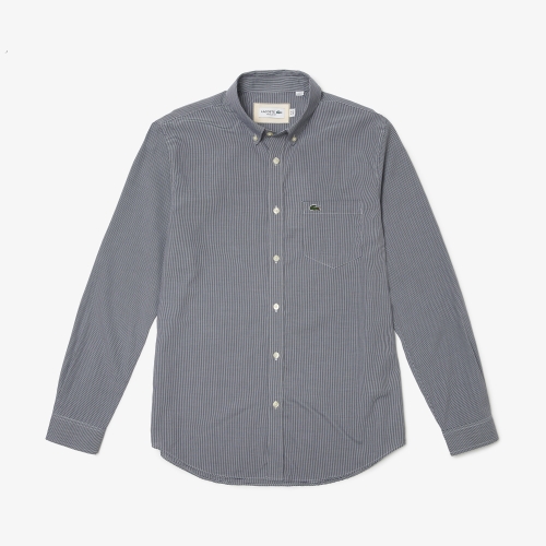 Men's Regular Fit Gingham Cotton Poplin Shirt