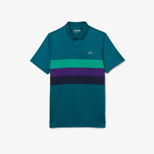 Men's Lacoste SPORT Tricolor Stripe Golf Polo Shirt