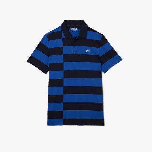 Men's Lacoste SPORT Striped Lightweight Cotton Polo Shirt
