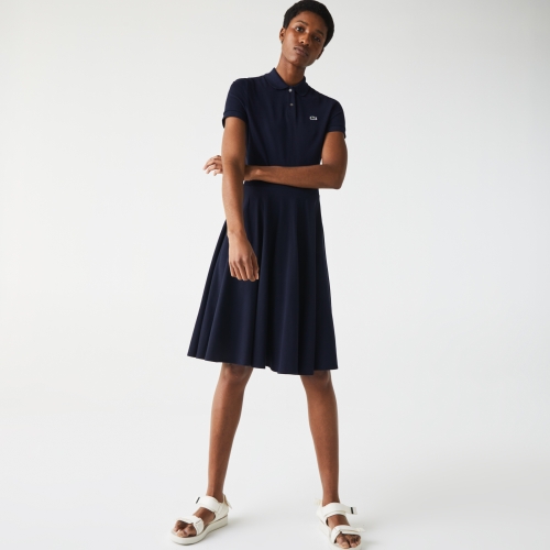 Women's Fitted Cotton Piqué Polo Dress