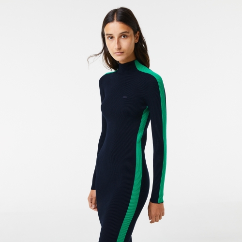 Women's Contrast Band Seamless Knit Dress