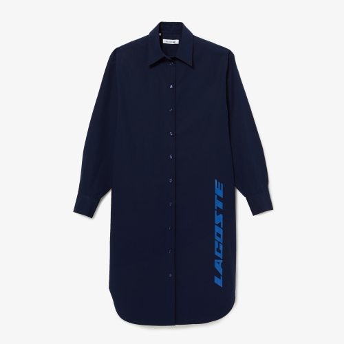 Women's Lacoste Large Branding Shirt Dress