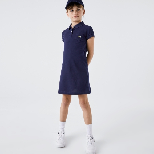 Girl's Polo-Style Cotton Dress