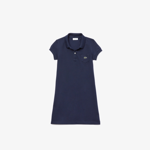 Girl's Polo-Style Cotton Dress