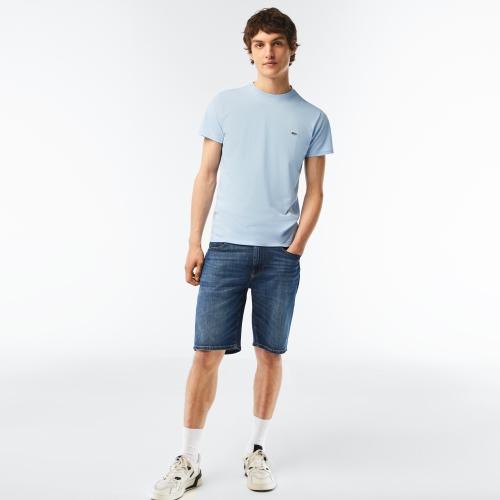 Men's Slim Fit Stretch Cotton Denim Bermuda Shorts