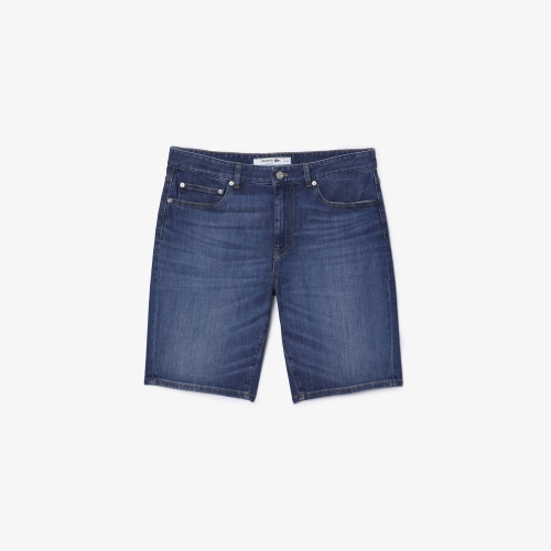 Men's Slim Fit Stretch Cotton Denim Bermuda Shorts