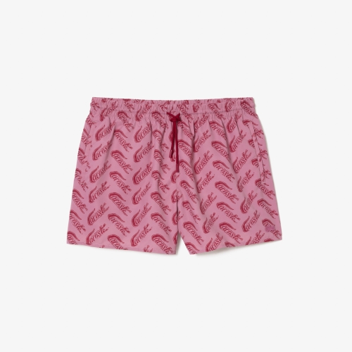Men’s Lacoste Recycled Polyester Print Swim Trunks