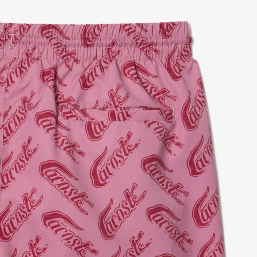 Men’s Lacoste Recycled Polyester Print Swim Trunks