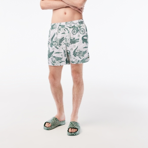 Men's Lacoste x Netflix Printed Swim Trunks