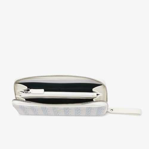 Women's Daily Lifestyle Monogram Printed Zip Wallet
