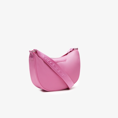 Women's Active Nylon Contrast Branding Halfmoon Bag
