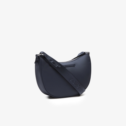 Women's Active Nylon Contrast Branding Halfmoon Bag