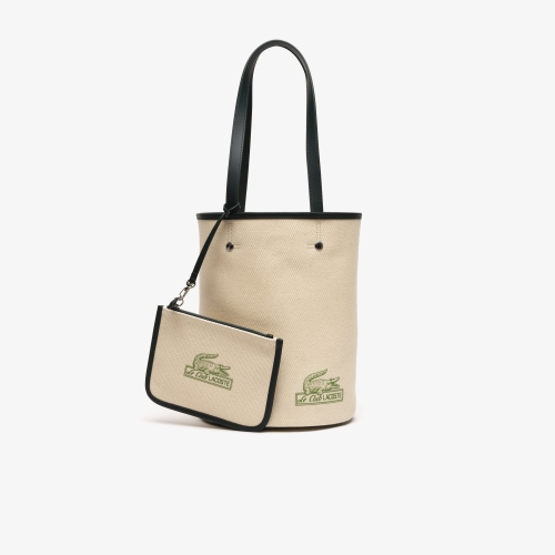 Women's Heritage Print Canvas Bucket Bag
