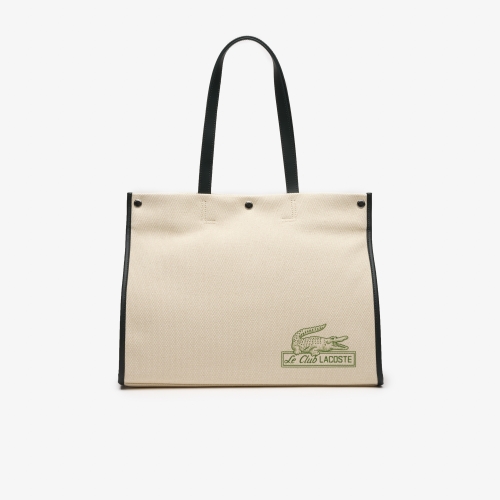 Women's Heritage Print Canvas Shopping Tote Bag