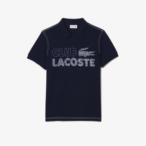 Men's Lacoste Organic Cotton Printed Polo Shirt