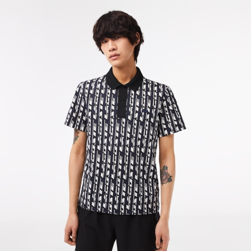 Lacoste Active Movement Two-Tone Printed Polo Shirt
