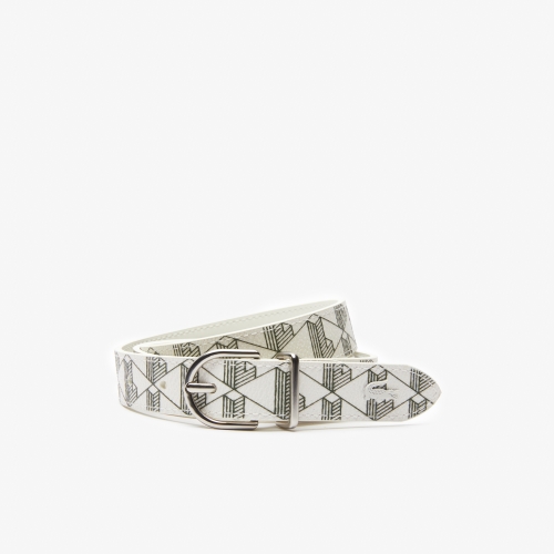 Women's Casual Monogram Canvas Buckle Belt