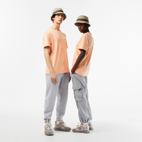 Unisex Lacoste Organic Cotton Stripe Band Bucket Hat