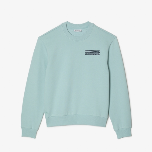 Women's Lacoste Unbrushed Fleece Printed Sweatshirt