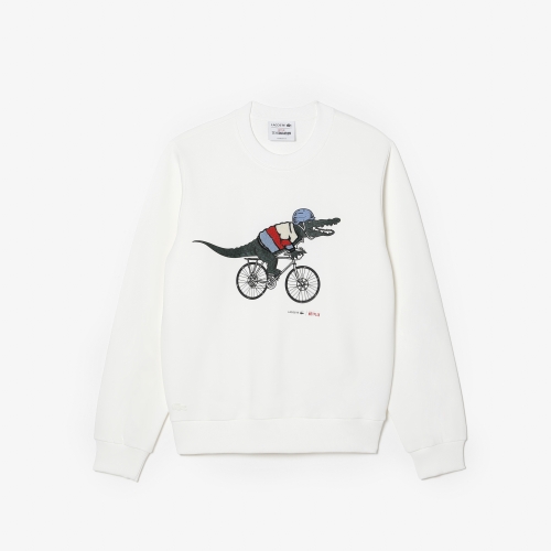 Women's Lacoste x Netflix Loose Fit Organic Cotton Fleece Sweatshirt