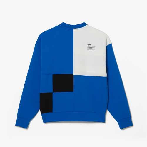 Men's Lacoste Loose Fit Patchwork Effect Sweatshirt