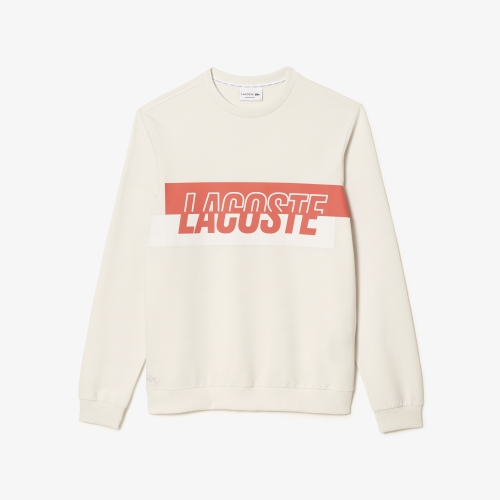 Men's Lacoste Contrast Logo Print Fleece Sweatshirt