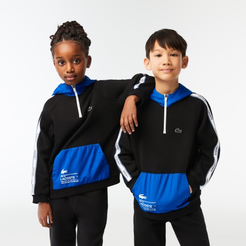 Kids' Lacoste Kangaroo Pocket Hooded Sweatshirt