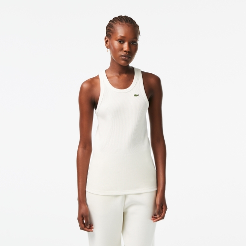 Women's Lacoste Slim Fit Organic Cotton Tank Top