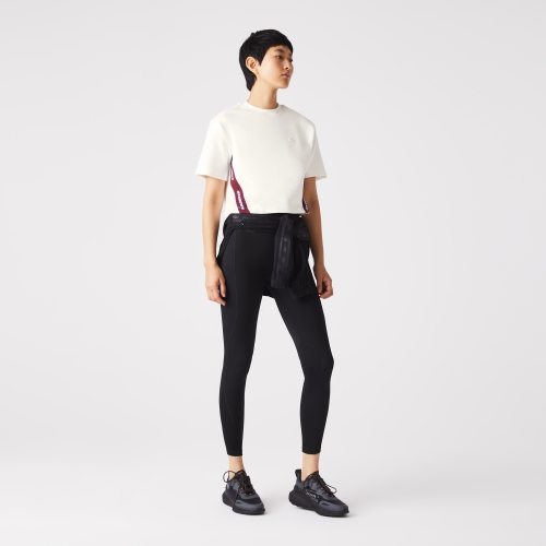 Women's Lacoste Loose Fit Printed Bands T-Shirt